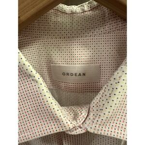 Ordean Men's Long Sleeve Button-Up Shirt, Size Large Multicolor Cotton Excellent